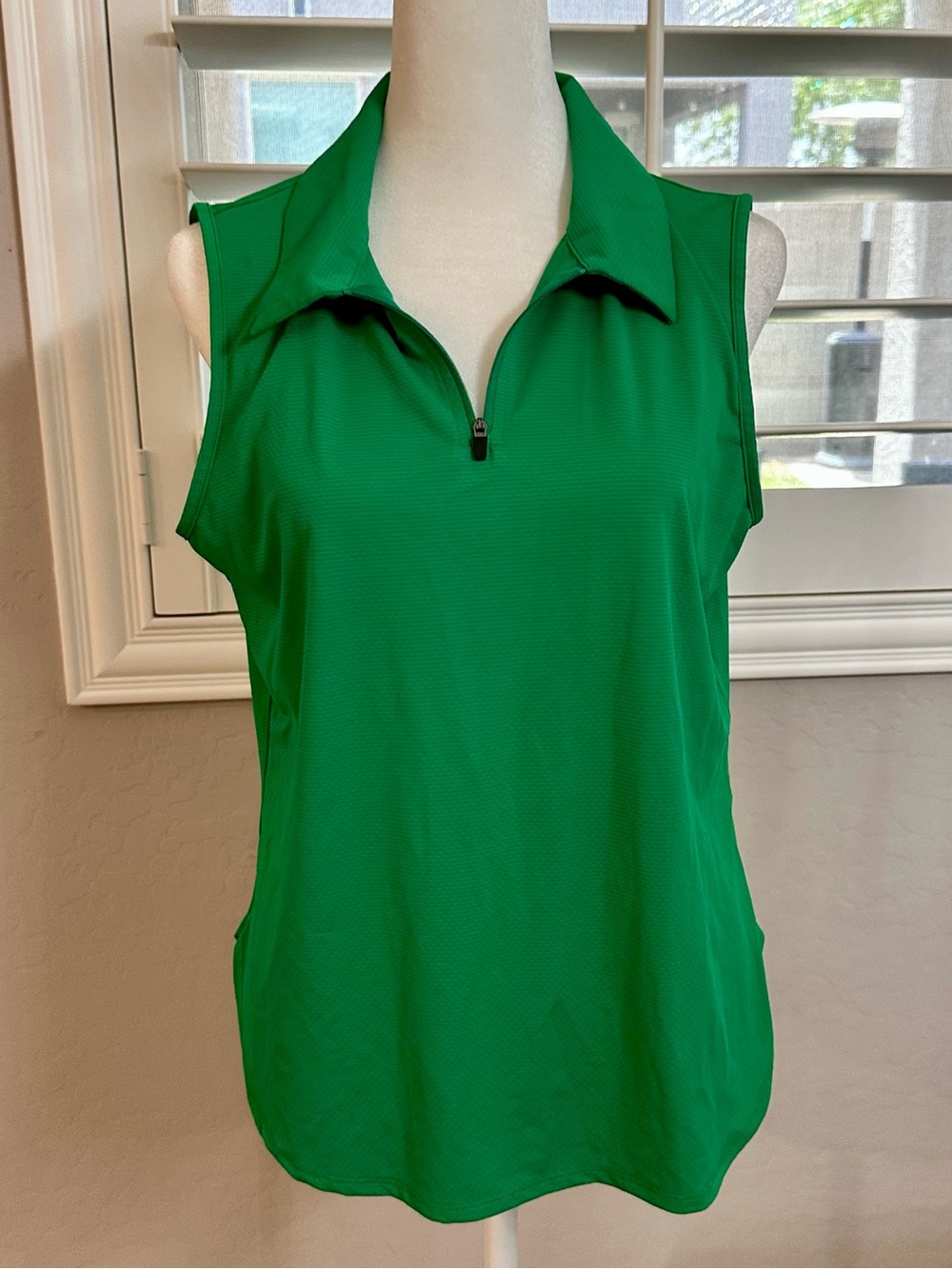 Green Sleeveless Polo Top - Women - Golf